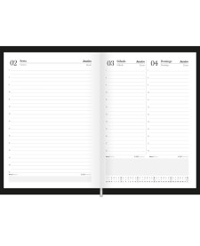 imagem de detalhe produto Agenda Compacta Costurada Preta