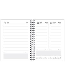 imagem de detalhe produto Agenda Espiralada Compacta Preta