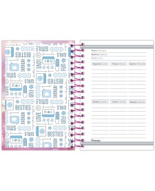 imagem de detalhe produto Caderneta Espiral 1/8 Capa Dura Amigas Para Sempre