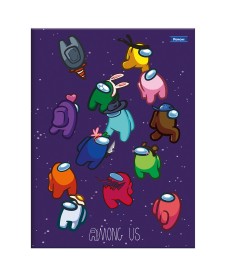 imagem principal do produto Caderno Brochura e Brochurão Capa Dura Among Us