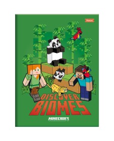 imagem principal do produto Caderno Brochura e Brochurão Capa Dura Minecraft