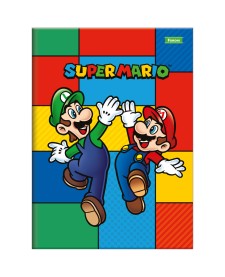 imagem principal do produto Caderno Brochura e Brochurão Capa Dura Super Mario