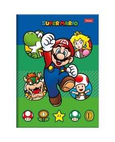 imagem principal do produto Caderno Brochura e Brochurão Capa Dura Super Mario