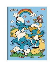imagem principal do produto Caderno Brochurão Capa Dura Costurado Smurfs