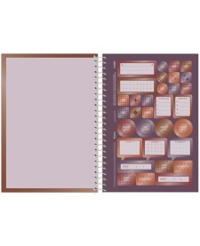 imagem de detalhe produto Caderno Capa Dura 1/4 Espiral  Flashy