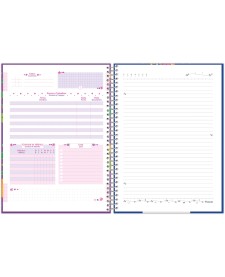 imagem de detalhe produto Caderno Capa Dura 1/4 Espiral Lush