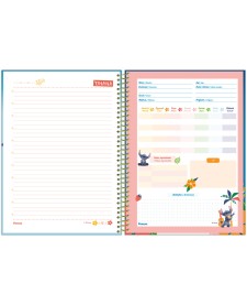 imagem de detalhe produto Caderno Capa Dura Universitário  Stitch