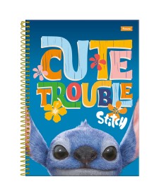 imagem principal do produto Caderno Capa Dura Universitário  Stitch