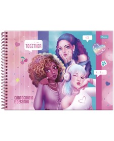 imagem principal do produto Caderno Cartografia Capa Dura Amigas Para Sempre