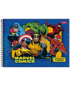 imagem principal do produto Caderno Cartografia Capa Dura Marvel Comics