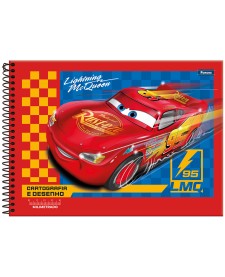 imagem principal do produto Caderno Cartografia Capa Dura Milemetrado Carros