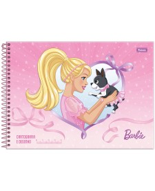imagem principal do produto Caderno Cartografia Capa Dura Milimetrado Barbie Dreamtopia
