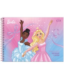 imagem principal do produto Caderno Cartografia Capa Dura Milimetrado Barbie Dreamtopia