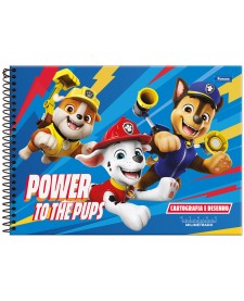 imagem principal do produto Caderno Cartografia Capa Dura Milimetrado Patrulha Canina