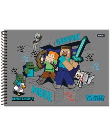 imagem principal do produto Caderno Cartografia Capa Dura Minecraft