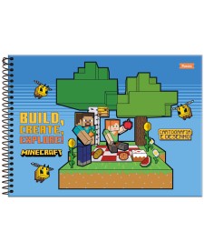 imagem principal do produto Caderno Cartografia Capa Dura Minecraft