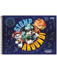 imagem principal do produto Caderno Cartografia Capa Dura Patrulha Canina - The Dino Movie
