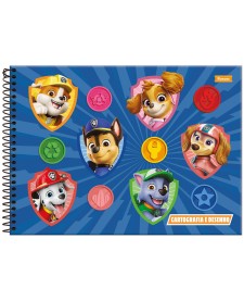 imagem principal do produto Caderno Cartografia Capa Dura Patrulha Canina