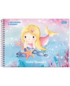imagem principal do produto Caderno Cartografia Capa Dura Sereia