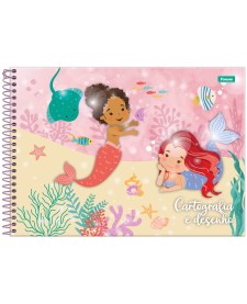 imagem principal do produto Caderno Cartografia Capa Dura Sereia