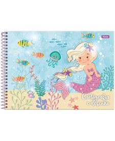 imagem principal do produto Caderno Cartografia Capa Dura Sereia