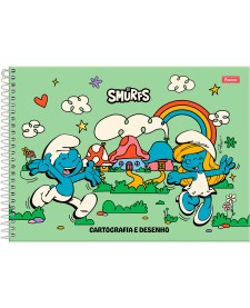 imagem principal do produto Caderno Cartografia Capa Dura Smurfs