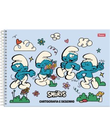 imagem principal do produto Caderno Cartografia Capa Dura Smurfs