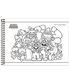 imagem de detalhe produto Caderno Cartografia Capa Dura Super Mario