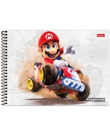 imagem principal do produto Caderno Cartografia Capa Dura Super Mario