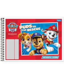 imagem principal do produto Caderno Cartografia Capa Flexível Patrulha Canina