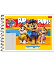 imagem principal do produto Caderno Cartografia Capa Flexível Patrulha Canina