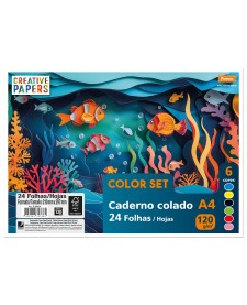 imagem principal do produto Caderno Colado COLOR SET