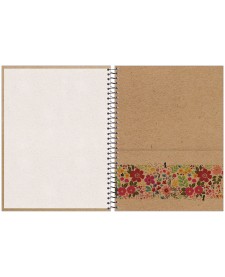 imagem de detalhe produto Caderno College Capa Dura Kraft Art