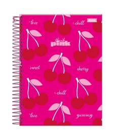 imagem principal do produto Caderno College Capa Dura Pink Power