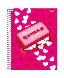 imagem principal do produto Caderno College Capa Dura Pink Power