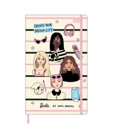 imagem principal do produto Caderno Costurado Sem Pauta  Barbie by Nanaths