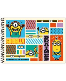 imagem principal do produto Caderno de Cartografia Capa Dura Minions