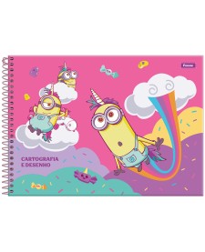 imagem principal do produto Caderno de Cartografia Capa Dura Minions