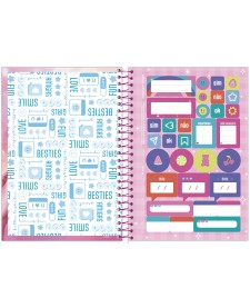 imagem de detalhe produto Caderno Espiral 1/4 Capa Dura Amigas Para Sempre