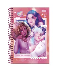 imagem principal do produto Caderno Espiral 1/4 Capa Dura Amigas Para Sempre