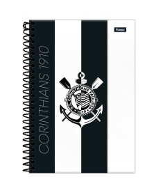 imagem principal do produto Caderno Espiral 1/4 Capa Dura Corinthians