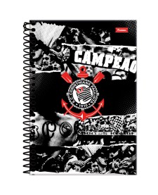 imagem principal do produto Caderno Espiral 1/4 Capa Dura Corinthians