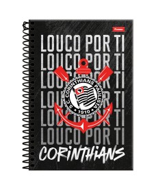 imagem principal do produto Caderno Espiral 1/4 Capa Dura Corinthians