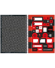 imagem de detalhe produto Caderno Espiral 1/4 Capa Dura Flamengo