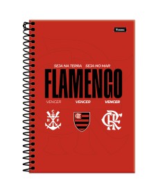 imagem principal do produto Caderno Espiral 1/4 Capa Dura Flamengo
