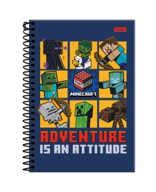 imagem principal do produto Caderno Espiral 1/4 Capa Dura Minecraft