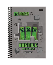 imagem principal do produto Caderno Espiral 1/4 Capa Dura Minecraft