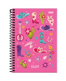 imagem principal do produto Caderno Espiral 1/4 Feminino Cliff