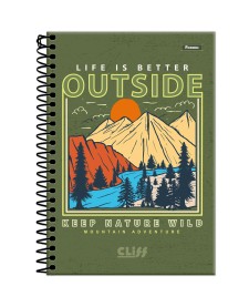 imagem principal do produto Caderno Espiral 1/4 Masculino Cliff