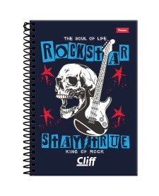 imagem principal do produto Caderno Espiral 1/4 Masculino Cliff